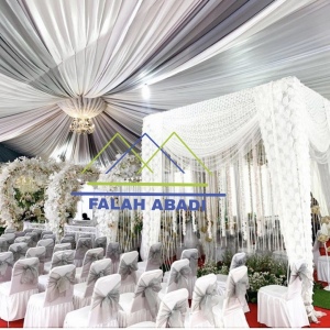 Plafon dekor abu/putih